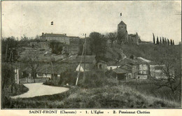 St Front * Vue Sur L'église Et Le Pensionnat Chrétien * école - Sonstige & Ohne Zuordnung