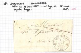 24 -Dordogne  -(23)  - MONTIGNAC - Type11 (Voir Descriptif De La Vente Avec Photo Du Scan) - 1801-1848: Précurseurs XIX