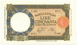 50 LIRE CAPRANESI LUPA CAPITOLINA MARGINE LARGO FASCIO ROMA 29/04/1940 SUP+ - Sonstige