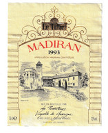 Etiquette De Vin MADIRAN " Le Tilhet 1993 " - Madiran