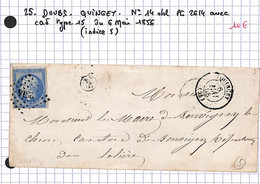 25 - Doubs  -(24)  -  QUINGEY - (Voir Descriptif De La Vente Avec Photo Du Scan) - 1849-1876: Classic Period