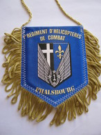 FANION DE VOITURE (BI FACE) REGIMENT HELICOPTERES DE COMBAT 1° RHC 1° GAOA PHALSBOURG ETAT EXCELLENT - Drapeaux