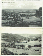 Erezée. Panorama Des Hameaux + Vue D'Estiné. Lot De 2 Cartes. - Erezée