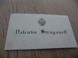 Carte De Visite XVIII ème En L'état Valentin Stroganoff - Tarjetas De Visita