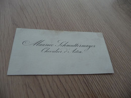 Carte De Visite XVIII ème En L'état Maurice Schmuttermayer Chevalier D'Asten - Tarjetas De Visita