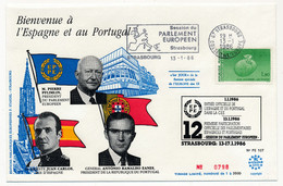 Env Affr 1,80 C.E OMEC Strasbourg, Session Du Parlement Eur 13/1/1986 - Entrée Espagne Et Portugal Dans La C.E.E. - Lettres & Documents