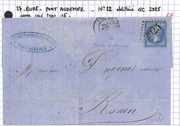 27 - Eure  -(26)  -  PONT AUDEMER-  (Voir Descriptif De La Vente Avec Photo Du Scan) - 1849-1876: Classic Period