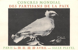 Pablo PICASSO - Dessin De Colombe Pour Le 1er Congrès Mondial Des Partisans De La Paix, 1949, Salle Pleyel, Paris VIIIe - Picasso