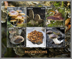 LIBERIA 2020 MNH Mushrooms Pilze Champignons M/S - OFFICIAL ISSUE - DHQ2115 - Pilze