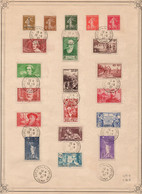 COLMAR EXPOSITION PHILATELIQUE 1937 / BONS TIMBRES OBLITERES SUR FEUILLET /COTE > 60.00 EUROS (ref GF258) - Used Stamps
