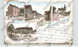 0-5400 SONDERSHAUSEN - HIMMELSBERG, Lithographie, Gasthof, Dorfstrasse, Schule, Kirche, Kl. Eckknick - Sondershausen