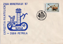 A3018 - Expozitia Filatelica, Ziua MInerului, Petrila 1989 Republica Socialista Romania Posta Romana - Lettres & Documents