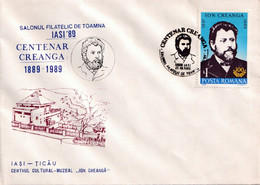 A3019 - Salonul Filatelic Iasi '89, Centenar Creanga, Iasi Ticau 1989 Republica Socialista Romania Posta Romana - Storia Postale