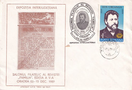 A3020 - Expozitia Interjudeteana, Ion Creanga, Revista Familia, Oradea 1989 Republica Socialista Romania Posta Romana - Briefe U. Dokumente