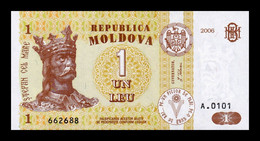 Moldavia Moldova 1 Leu 2006 Pick 8g SC UNC - Moldawien (Moldau)