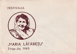 A3056 -Festivalul Maria Lataretu, Cantareata Romana, Targu Jiu 1983 Romania - Cartas & Documentos
