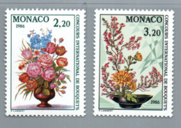 Monaco 1985 - Yt N° 1497 / 1498 (Concours International De Bouquets) - Neuf** - Other & Unclassified