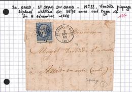 30 - Gard -(29)  -SAINT JEAN DU GARD  - (Voir Descriptif De La Vente Avec Photo Du Scan) - 1849-1876: Periodo Classico