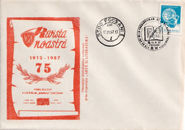 A3067 - 75 Ani De La Aparitia Revista Noastra, Expoztia Arta Si Literatura, Focsani 1987 Romania - Cartas & Documentos