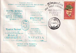 A3069 - Simpozion Ion Luca Caragiale, Expozitia Filatelica Filiala AFR Prahova Ploiesti 1987 Romania - Cartas & Documentos