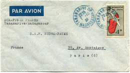 MADAGASCAR LETTRE PAR AVION DEPART TANANARIVE 7-10-35 MADAGASCAR POUR LA FRANCE - Altri & Non Classificati