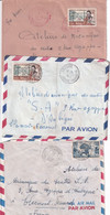 AOF - GUINEE - 1956/57 - 3 CACHETS DIFFERENTS (DONT ROUGE) ! ENVELOPPES De TOUGUE ! => CLERMONT-FERRAND - Covers & Documents