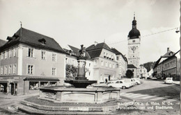 AK - WAIDHOFEN A/d Ybbs - Hauptplatz Mit Brunnen U. Stadtturm 1960 - Waidhofen An Der Ybbs