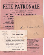SENEGAL - 1951 - CARTE INVITATION + AFFICHE + ENVELOPPE Du MAIRE De ST LOUIS Pour La FETE PATRONALE ! - Briefe U. Dokumente
