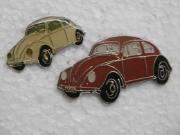 Pin's - Lot De 2 VOLKSWAGEN COCCINELLE - Pins Pin Badge Automobiles Auto - Volkswagen
