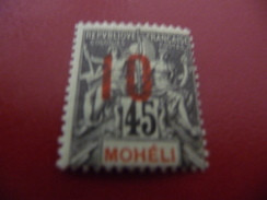 TIMBRE   MOHELI     N  21     COTE  2,00  EUROS   NEUF  TRACE  CHARNIERE - Neufs