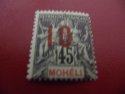 TIMBRE   MOHELI     N  21     COTE  2,00  EUROS   NEUF  TRACE  CHARNIERE - Nuovi