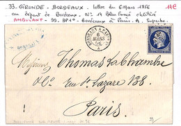 33 - Gironde -(32)  - BORDEAUX -Ambulant 99 -  (Voir Descriptif De La Vente Avec Photo Du Scan) - 1849-1876: Classic Period