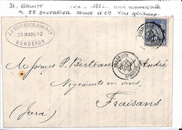 33 - Gironde -(32)  - BORDEAUX -lettre Commerciale  - Carte Precurseur (Voir Descriptif De La Vente Avec Photo Du Scan) - 1877-1920: Periodo Semi Moderno