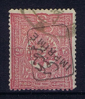 Turkey: Mi 75  Isf 163 1892 Used , Cancelled, Obl. Surcharge Reverse Newspaper Stamp - Gebraucht