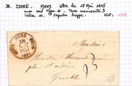 38- Isère -(37)- MENS - (Voir Descriptif De La Vente Avec Photo Du Scan)  - - 1801-1848: Precursors XIX