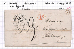 40- Landes -(39)- LIPOSTHEY -cad Type 12 (Voir Descriptif De La Vente Avec Photo Du Scan)  - - 1801-1848: Précurseurs XIX