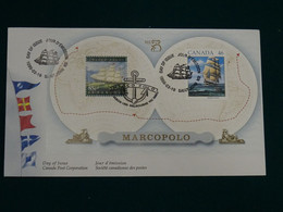 Canada-Australia 1999 Joint Issue Marco Polo Ships FDC VF - 1991-2000