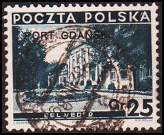 1935. DANZIG. Polnische Post Im Hafen Von Danzig (port Gdansk). PORT GDANSK On Gr. 25... (MICHEL 31 II) - JF417434 - Port Gdansk