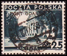 1935. DANZIG. Polnische Post Im Hafen Von Danzig (port Gdansk). PORT GDANSK On Gr. 25... (MICHEL 31 II) - JF417436 - Port Gdansk