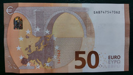 50 EURO S028H5 Italy DRAGHI Serie SA Ch 74 Perfect UNC - 50 Euro