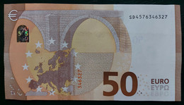 50 EURO S034D2 Italy DRAGHI Serie SD Ch 57 Perfect UNC - 50 Euro