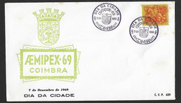 1969 - FDC - Portugal - Coimbra - Aemipex ' 69 - FDC
