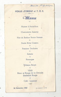 Menu , 180 X 100 Mm, POILU D'ORIENT Et T.O.E , 1950, Militaria ,  Frais Fr 1.55 E - Menus