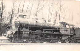 ¤¤   -  Carte-Photo D'une Locomotive Ancienne   -  Chemin De Fer Du P.L.M.  -  Cheminots      -  ¤¤ - Matériel