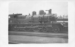 ¤¤   -  Carte-Photo D'une Locomotive Ancienne   -  Chemin De Fer Du P.L.M.        -  ¤¤ - Matériel