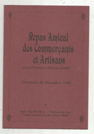 Menu 4 Pages , 195 X 135 Mm ,1995, Repas Amical Des Commerçants Et Artisans , CHATEAU DU LOIR , Frais Fr 1.75 E - Menus