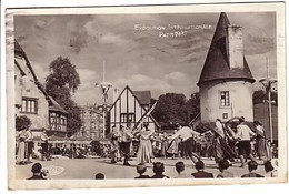 Exposition Internationale Paris 1937 - La Place Du Village - Danse -  Oblitération Expo Aout 1937 - Ausstellungen