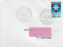 FDC FRANCE  JEUX OLYMPIQUES DE GRENOBLE 1968 - Winter 1968: Grenoble