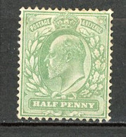 GB -1902 Yv. N° 106 SG N° 217  *  1/2 D Vert-jaune Cote 2  Euro Ou  £ 2 BE  2 Scans - Unused Stamps