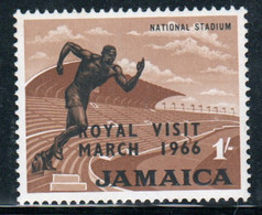 Jamaica 1966 Single 1s Stamp From The Definitive Set Overprinted Royal Visit In Mounted Mint - Jamaica (1962-...)